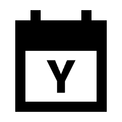 Calendar Year View Yearly Fill Icon from Sharp Fill - Material Pro Set