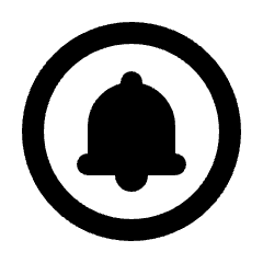 Circle Notifications Icon from Rounded Line - Material Pro Set