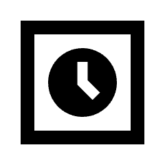 Clock Square Icon from Sharp Line - Material Pro Set