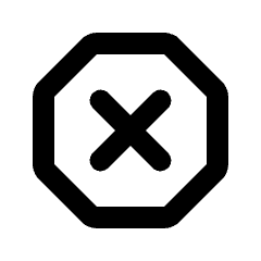 Dangerous Icon from Rounded Line - Streamline Material Set