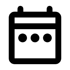 Date Range Icon from Rounded Line - Streamline Material Set