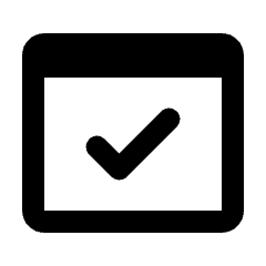 Domain Verification Fill Icon from Rounded Fill - Streamline Material Set