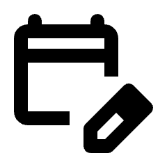 Edit Calendar Icon from Rounded Line - Streamline Material Set