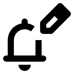 Edit Notifications Icon from Rounded Line - Material Pro Set