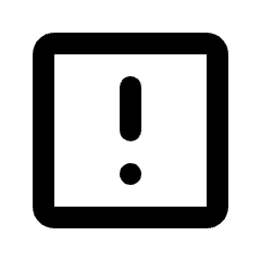 Error Square Icon from Rounded Line - Streamline Material Set