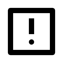 Error Square Icon from Outlined Line - Material Pro Set