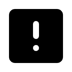 Error Square Fill Icon from Rounded Fill - Streamline Material Set