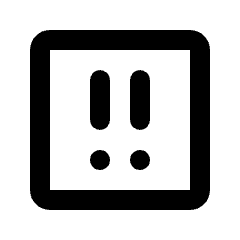 Error Square Medium Icon from Rounded Line - Material Pro Set