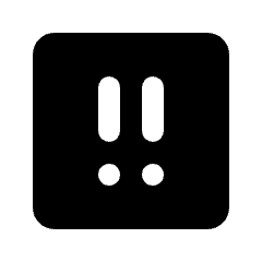 Error Square Medium Fill Icon from Rounded Fill - Streamline Material Set