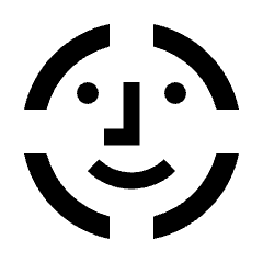 Face Scan Circle Fill Icon from Sharp Fill - Streamline Material Set