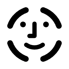 Face Scan Circle Fill Icon from Rounded Fill - Streamline Material Set