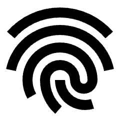 Fingerprint Fill Icon from Outlined Fill - Streamline Material Set