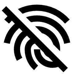 Fingerprint Off Fill Icon from Sharp Fill - Material Pro Set