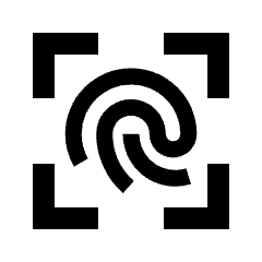 Fingerprint Scan Fill Icon from Sharp Fill - Material Pro Set