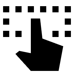 Gesture Select Fill Icon from Sharp Fill - Streamline Material Set