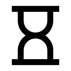 Hourglass Empty Icon from Sharp Line - Streamline Material Set