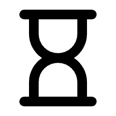Hourglass Empty Icon from Rounded Line - Material Pro Set