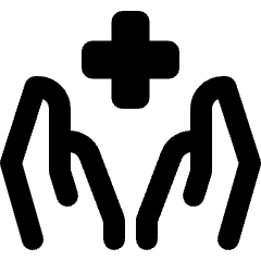 Insurance Hand Icon from Rounded Line - Material Pro Set