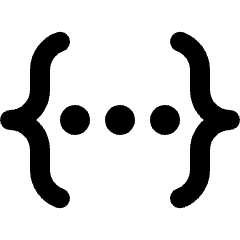 Json Fill Icon from Rounded Fill - Streamline Material Set