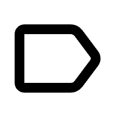 Label Icon from Rounded Line - Streamline Material Set