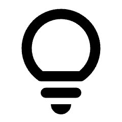 Lightbulb Icon from Rounded Line - Streamline Material Set