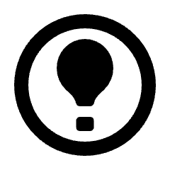 Lightbulb Circle Icon from Rounded Line - Streamline Material Set