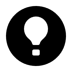 Lightbulb Circle Fill Icon from Rounded Fill - Streamline Material Set