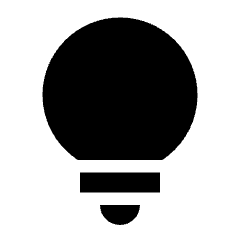 Lightbulb Fill Icon from Outlined Fill - Streamline Material Set