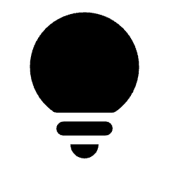 Lightbulb Fill Icon from Rounded Fill - Streamline Material Set