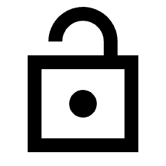 Lock Open Icon from Sharp Line - Streamline Material Set