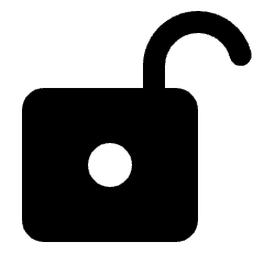 Lock Open Right Fill Icon from Rounded Fill - Streamline Material Set