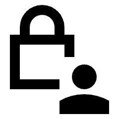Lock Person Icon from Sharp Line - Streamline Material Set