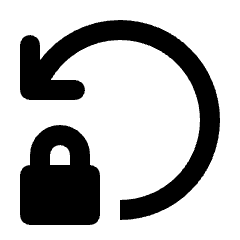 Lock Reset Icon from Rounded Line - Streamline Material Set