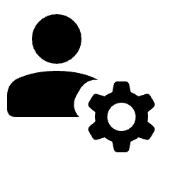 Manage Accounts Fill Icon from Rounded Fill - Material Pro Set