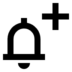 Notification Add Icon from Sharp Line - Streamline Material Set