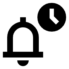 Notification Clock Icon from Outlined Line - Streamline Material Set