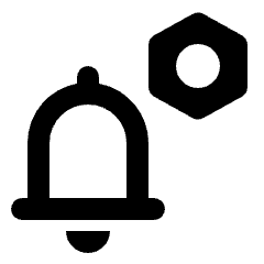 Notification Setting Bolt Icon from Rounded Line - Streamline Material Set