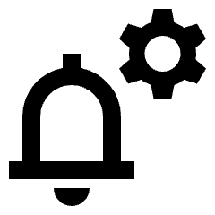 Notification Setting Gear Icon from Sharp Line - Material Pro Set