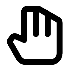 Pan Tool Icon from Rounded Line - Streamline Material Set