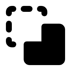 Pathfinder Minus Back Alt Fill Icon from Rounded Fill - Streamline Material Set