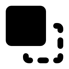 Pathfinder Minus Front Alt Fill Icon from Rounded Fill - Material Pro Set