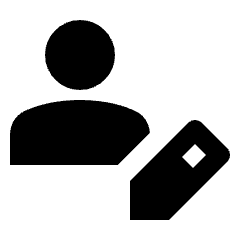 Person Edit Fill Icon from Outlined Fill - Streamline Material Set