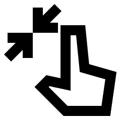Pinch Zoom In Icon from Sharp Line - Material Pro Set