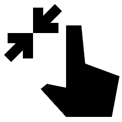 Pinch Zoom In Fill Icon from Sharp Fill - Streamline Material Set