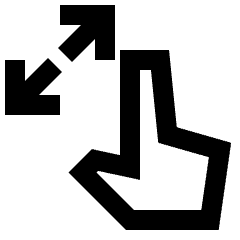 Pinch Zoom Out Icon from Sharp Line - Material Pro Set