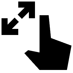 Pinch Zoom Out Fill Icon from Sharp Fill - Material Pro Set