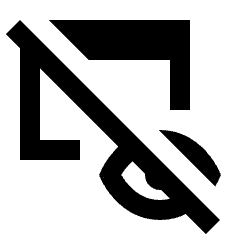 Preview Off Icon from Sharp Line - Streamline Material Set