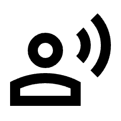 Record Voice Over Icon from Sharp Line - Material Pro Set