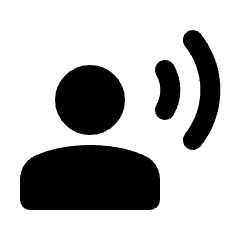 Record Voice Over Fill Icon from Rounded Fill - Material Pro Set