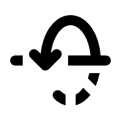 Rotate X Icon from Rounded Line - Material Pro Set